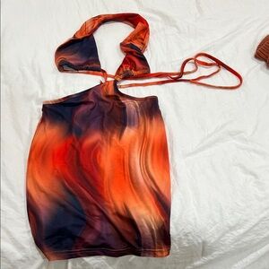 Halter Neck Cutout Dress